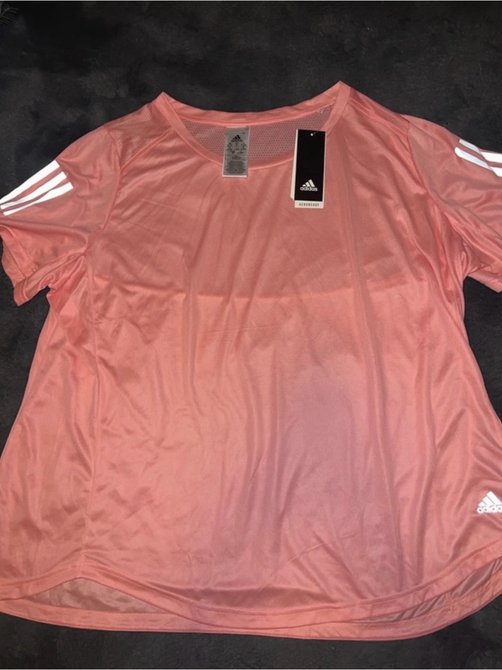 adidas Women's Coral Pink Short Sleeve Athletic Tee